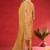 Geometric Printed Gotta Patti V-Neck Straight Kurta With Trousers & Dupatta