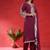 Floral Embroidered Notch Neck Zari Straight Kurta With Trousers And Dupatta