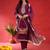 Floral Embroidered Notch Neck Zari Straight Kurta With Trousers And Dupatta