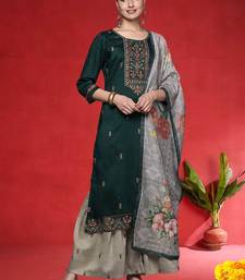 Women Ethnic Motifs Embroidered Kurta with Palazzo & Dupatta