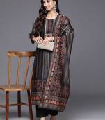 Women Geometric Printed Kurta with Trousers & Dupatta