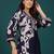 Women Floral Printed Regular Chanderi Silk Kurta with Trousers
