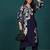 Women Floral Printed Regular Chanderi Silk Kurta with Trousers