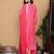 Pink Bandhani Embroidered Zari Straight Pure Cotton Kurta With Trousers & Dupatta