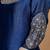 Teal Blue Floral Embroidered Round Neck Anarkali Kurta With Trousers & Dupatta