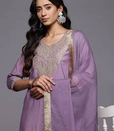 Paisley Embroidered Regular Kurta with Trousers & With Dupatta