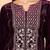 Purple Floral Embroidered Sequinned Velvet Straight Kurta with Trousers & Dupatta
