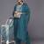 Ethnic Zari Embroidered Sequence Embellished Kurta with Trouser & Dupatta