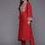 Ethnic Motifs Yoke Design Flared Sleeves Straight Kurta With Trousers & Dupatta