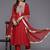 Ethnic Motifs Yoke Design Flared Sleeves Straight Kurta With Trousers & Dupatta
