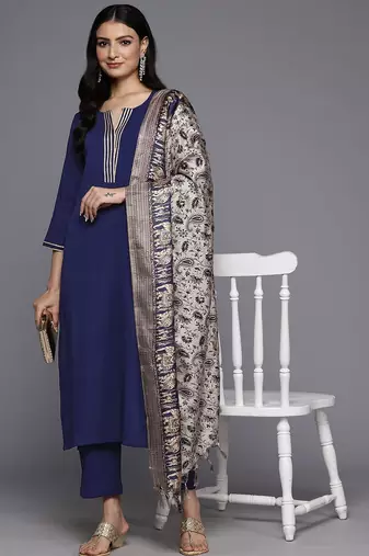 Ethnic Gotta Patti Kurta With Trousers & Dupatta