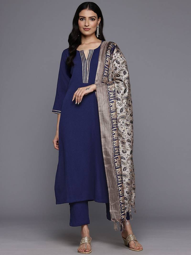 Ethnic Gotta Patti Kurta With Trousers & Dupatta