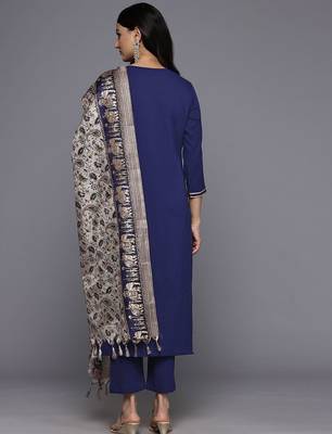 Ethnic Gotta Patti Kurta With Trousers & Dupatta 7