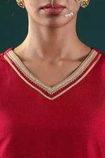 Women Floral Embroidered Regular Thread Work Kurta with Trousers & With Dupatta