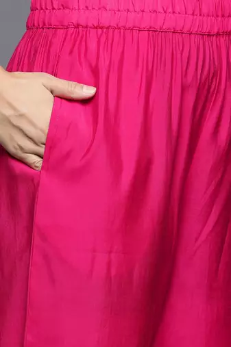 Ethnic Motifs Yoke Design Gotta Patti Kurta With Trousers & Dupatta