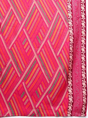 Ethnic Motifs Yoke Design Gotta Patti Kurta With Trousers & Dupatta 5