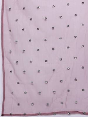 Floral Embroidered Zari Chanderi Silk Kurta with Trousers & Dupatta 5