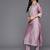 Floral Embroidered Zari Chanderi Silk Kurta with Trousers & Dupatta