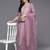 Floral Embroidered Zari Chanderi Silk Kurta with Trousers & Dupatta