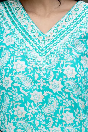 Ethnic Motifs Printed Regular Mirror Work Kurta with Trouser & Dupatta