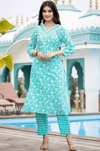 Ethnic Motifs Printed Regular Mirror Work Kurta with Trouser & Dupatta
