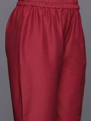 Ethnic Motifs Embroidered Regular Sequinned Kurta with Trousers & With Dupatta 3