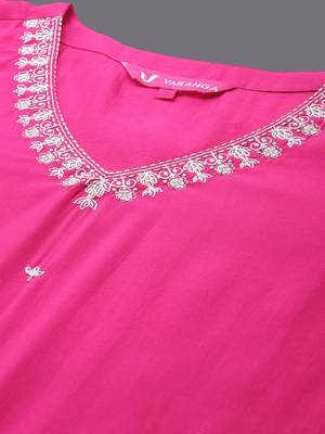 Ethnic Motifs Embroidered Regular Kurta with Trousers & With Dupatta 2