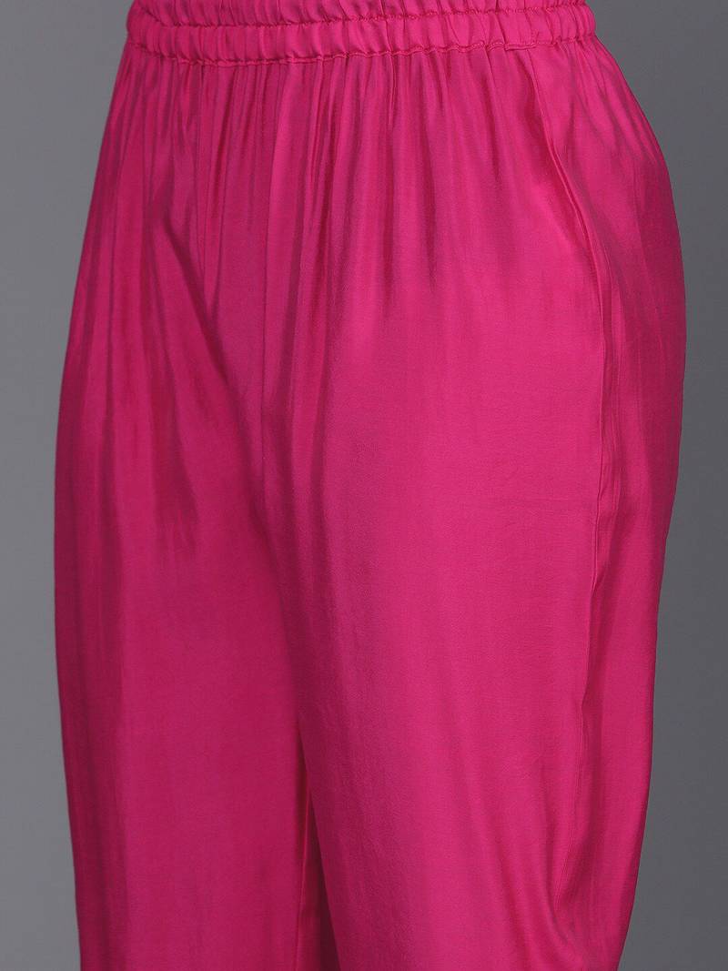 Ethnic Motifs Embroidered Regular Kurta with Trousers & With Dupatta