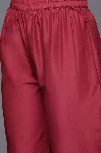 Ethnic Motifs Embroidered Regular Kurta with Trousers & With Dupatta