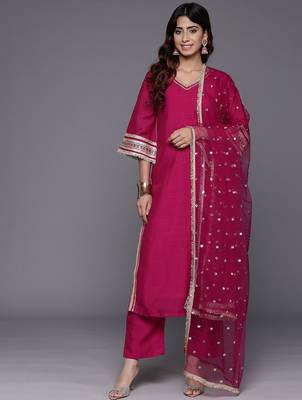Women Regular Gotta Patti Kurta with Trousers & With Dupatta 1