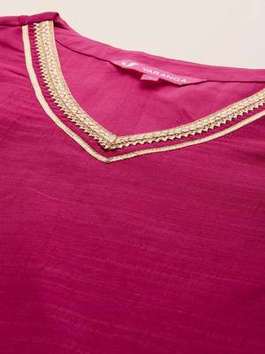 Women Regular Gotta Patti Kurta with Trousers & With Dupatta 2