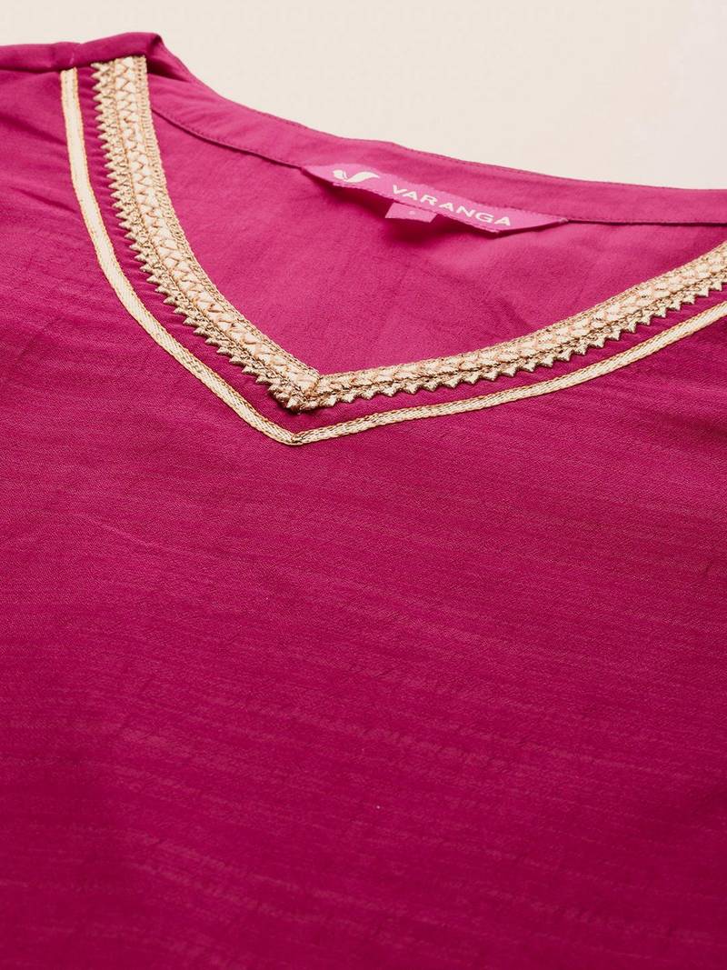 Women Regular Gotta Patti Kurta with Trousers & With Dupatta