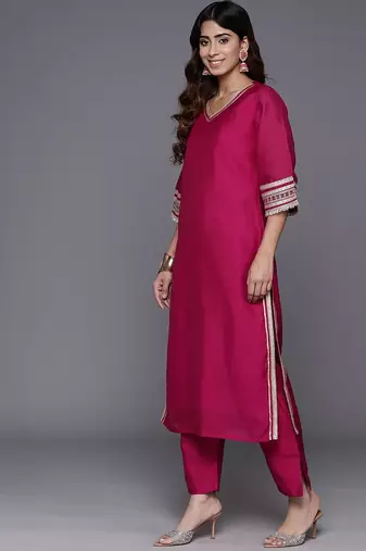 Women Regular Gotta Patti Kurta with Trousers & With Dupatta