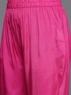 Ethnic Motifs Woven Design Sequinned Kurta with Trousers & Dupatta 4