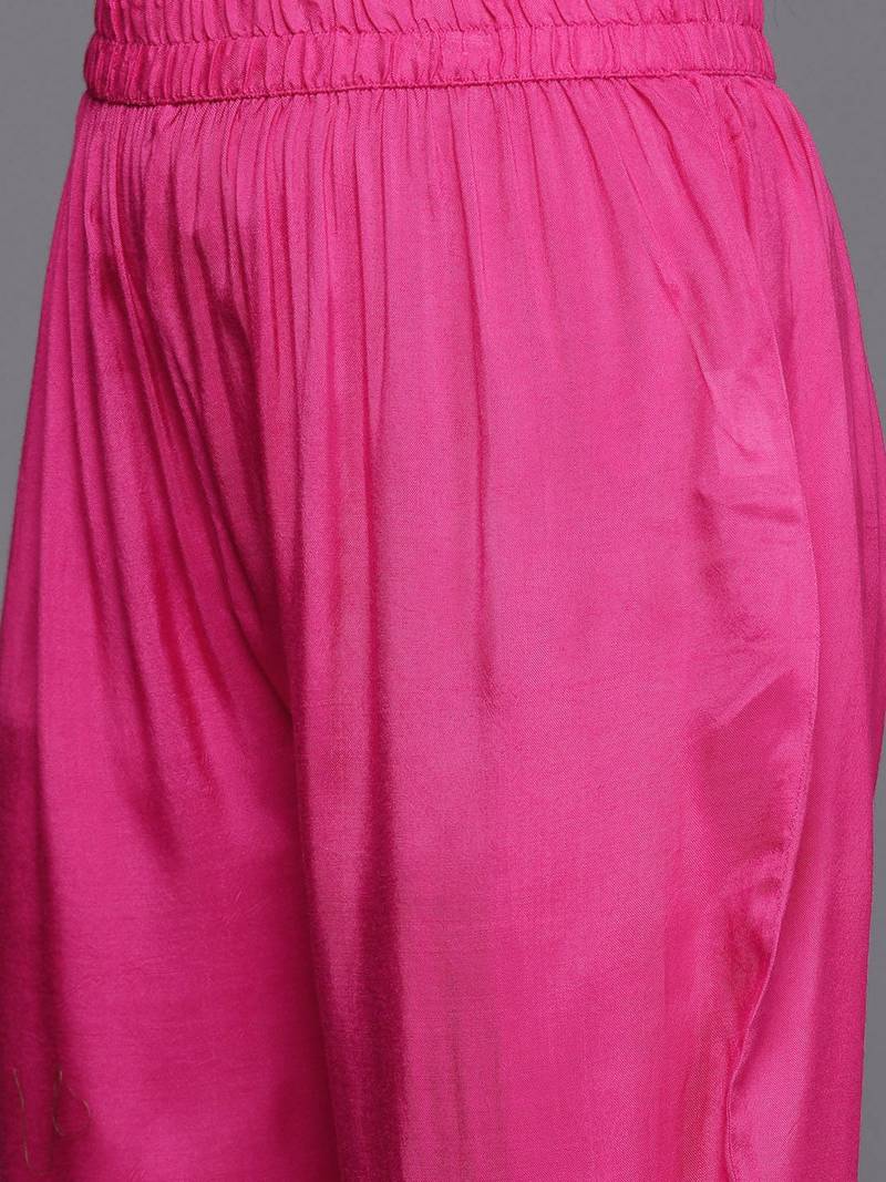 Ethnic Motifs Woven Design Sequinned Kurta with Trousers & Dupatta