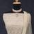 Beige embroidered net semi-stitched anarkali suit