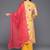 Floral Printed V-Neck Empire Anarkali Kurta with Trouser & Dupatta