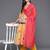 Floral Printed V-Neck Empire Anarkali Kurta with Trouser & Dupatta
