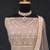 Rose gold embroidered net semi-stitched anarkali suit
