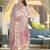 Floral Printed Empire Thread Work Pure Cotton Kurta with Trouser & Dupatta