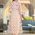 Floral Printed Empire Thread Work Pure Cotton Kurta with Trouser & Dupatta