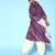 Women Striped Tie-Up Neck Pure Cotton Kurta with Trousers