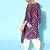 Women Striped Tie-Up Neck Pure Cotton Kurta with Trousers