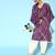Women Striped Tie-Up Neck Pure Cotton Kurta with Trousers