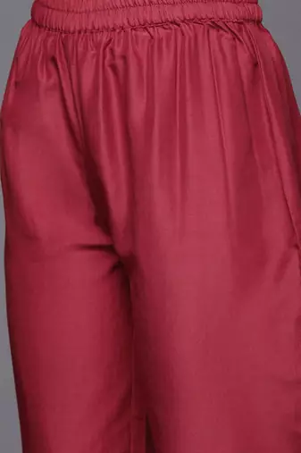 Floral Embroidered Zari Kurta with Trousers & Dupatta