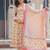 Floral Printed Pure Cotton Empire Anarkali Kurta With Trouser & Dupatta