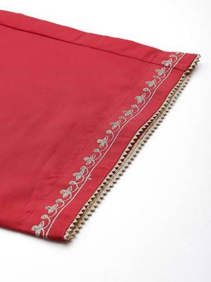 Women Floral Embroidered Regular Kurta with Trousers & With Dupatta 8
