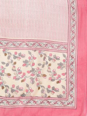 Floral Printed Mirror Work Pure Cotton Kurta with Trousers & Dupatta 4