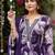 Floral Printed Sequin & Pearl Embroidered Straight Kurta With Trouser & Dupatta