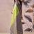 Parrot green tusser silk festival wear saree